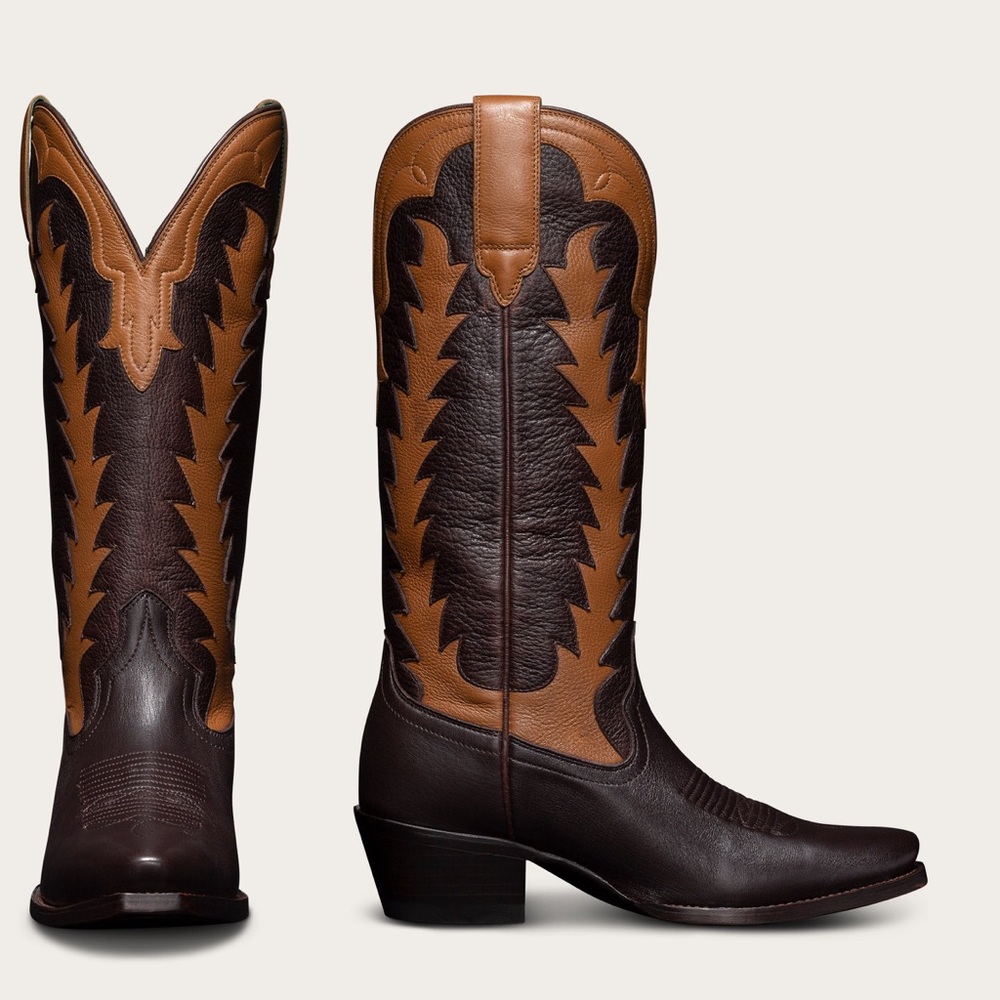 Tecovas Women's Birthday Boot VII - Dark Chocolate Deerskin size 7